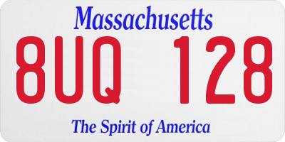 MA license plate 8UQ128