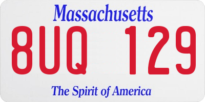 MA license plate 8UQ129
