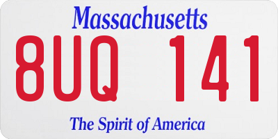 MA license plate 8UQ141