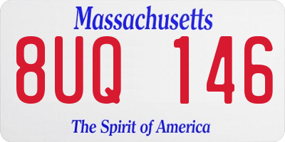 MA license plate 8UQ146