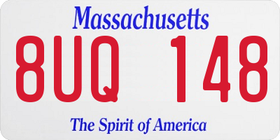 MA license plate 8UQ148