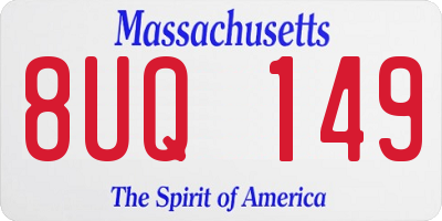 MA license plate 8UQ149