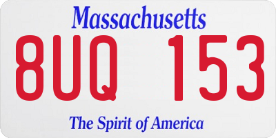 MA license plate 8UQ153