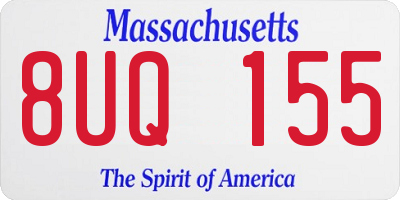 MA license plate 8UQ155
