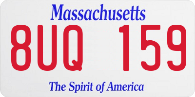 MA license plate 8UQ159