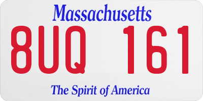 MA license plate 8UQ161