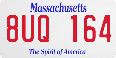 MA license plate 8UQ164