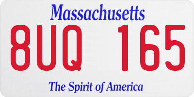 MA license plate 8UQ165