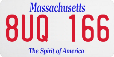 MA license plate 8UQ166