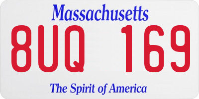 MA license plate 8UQ169