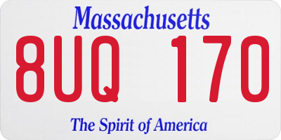 MA license plate 8UQ170