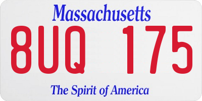 MA license plate 8UQ175