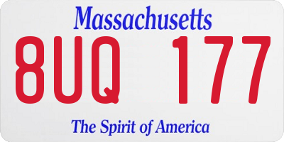MA license plate 8UQ177