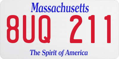 MA license plate 8UQ211