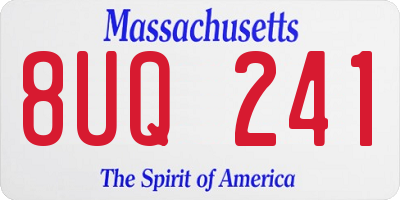 MA license plate 8UQ241