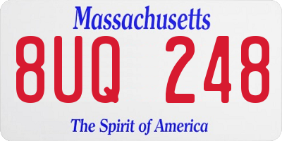 MA license plate 8UQ248