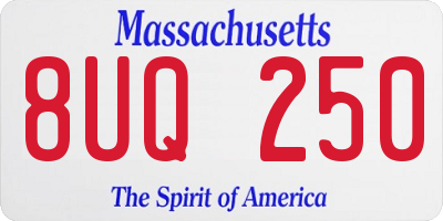 MA license plate 8UQ250