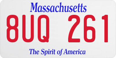 MA license plate 8UQ261