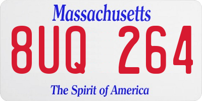 MA license plate 8UQ264