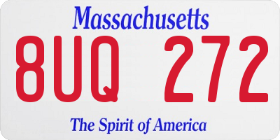 MA license plate 8UQ272