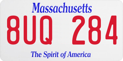 MA license plate 8UQ284