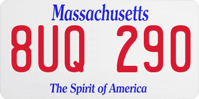 MA license plate 8UQ290