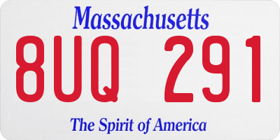 MA license plate 8UQ291