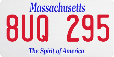 MA license plate 8UQ295