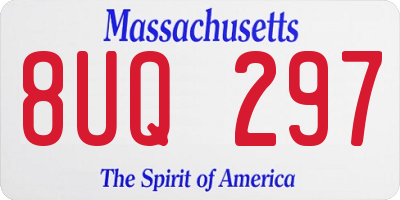 MA license plate 8UQ297