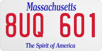 MA license plate 8UQ601