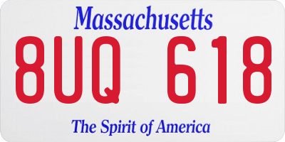 MA license plate 8UQ618
