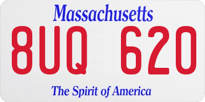 MA license plate 8UQ620