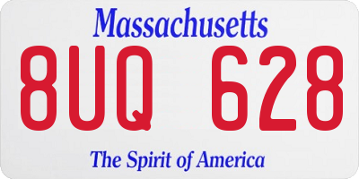 MA license plate 8UQ628