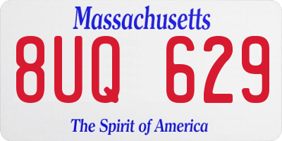 MA license plate 8UQ629