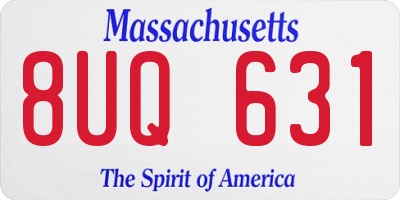 MA license plate 8UQ631
