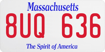MA license plate 8UQ636