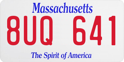 MA license plate 8UQ641