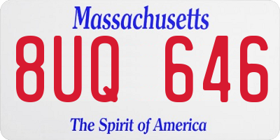 MA license plate 8UQ646