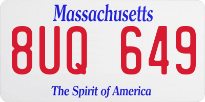 MA license plate 8UQ649