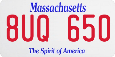 MA license plate 8UQ650