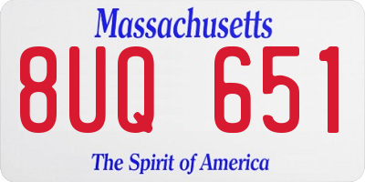 MA license plate 8UQ651