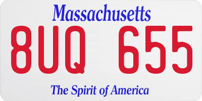 MA license plate 8UQ655