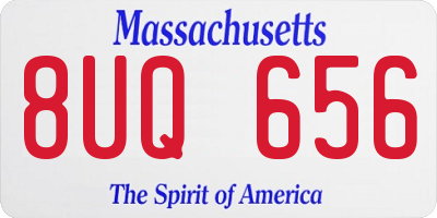 MA license plate 8UQ656