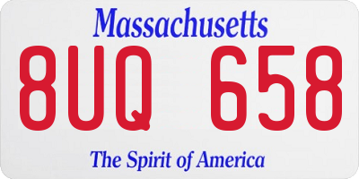 MA license plate 8UQ658
