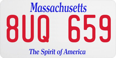 MA license plate 8UQ659