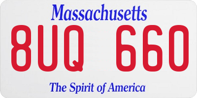 MA license plate 8UQ660