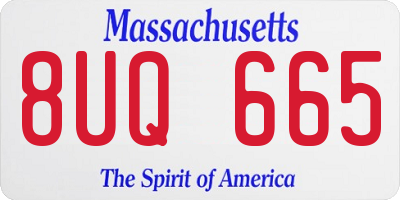 MA license plate 8UQ665