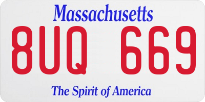 MA license plate 8UQ669