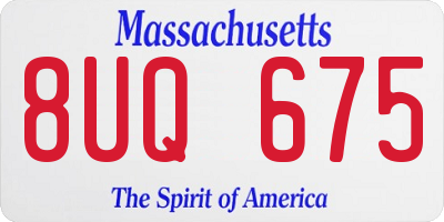 MA license plate 8UQ675