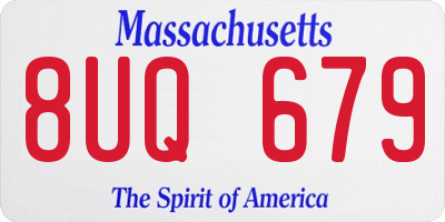 MA license plate 8UQ679